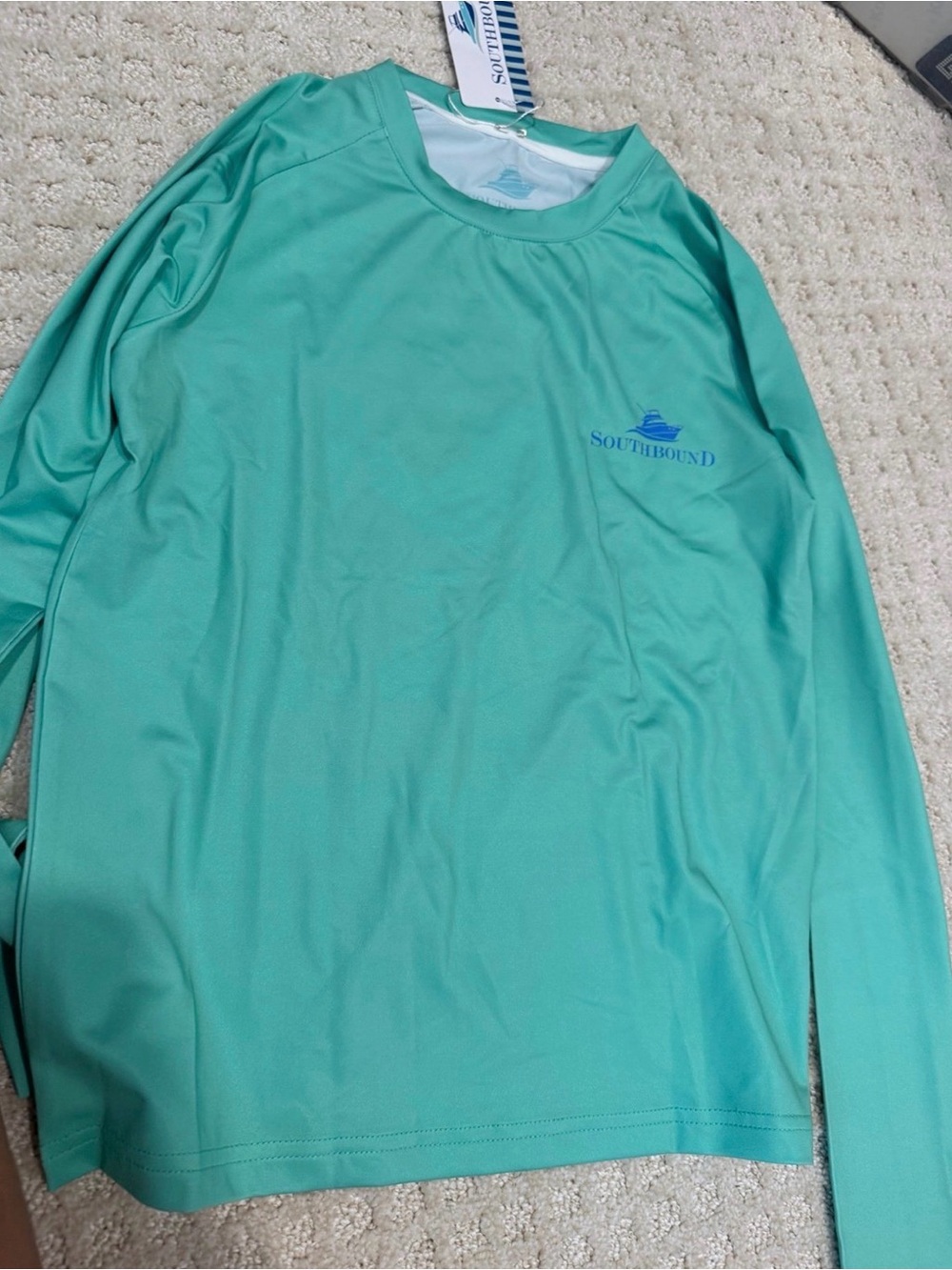 Southbound beachglass palms performance tee rash guard youth small new with tags